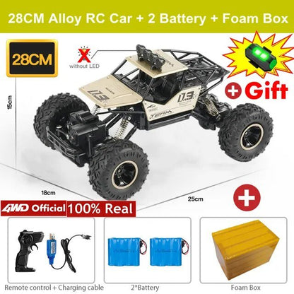 4WD RC Off-Road Buggy - LED Lights Racing Car for Kids