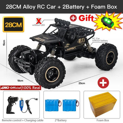 4WD RC Off-Road Buggy - LED Lights Racing Car for Kids