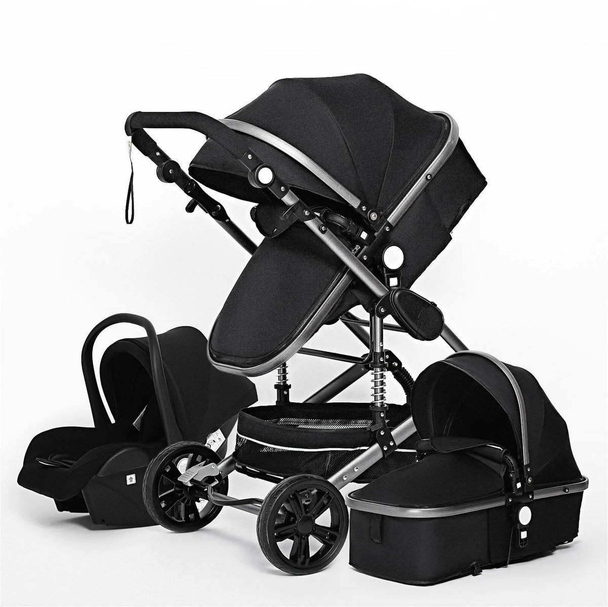 Luxurious 3-in-1 Baby Stroller: Portable, Aluminum Frame, High Landscape