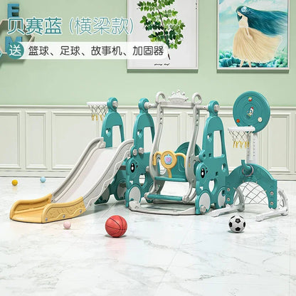 TQH 3-in-1 Indoor Slide & Swing for Toddlers