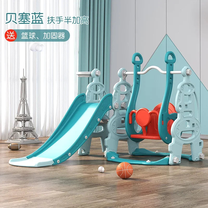 TQH 3-in-1 Indoor Slide & Swing for Toddlers