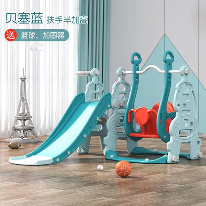 TQH 3-in-1 Indoor Slide & Swing for Toddlers