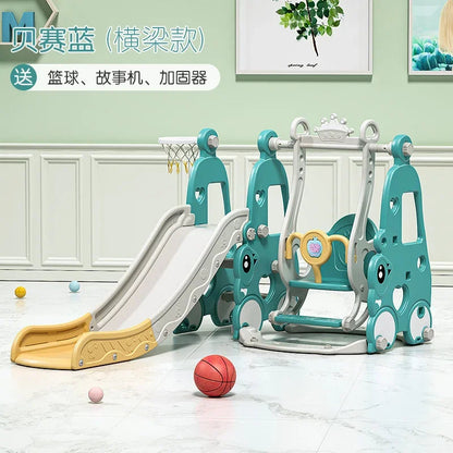 TQH 3-in-1 Indoor Slide & Swing for Toddlers