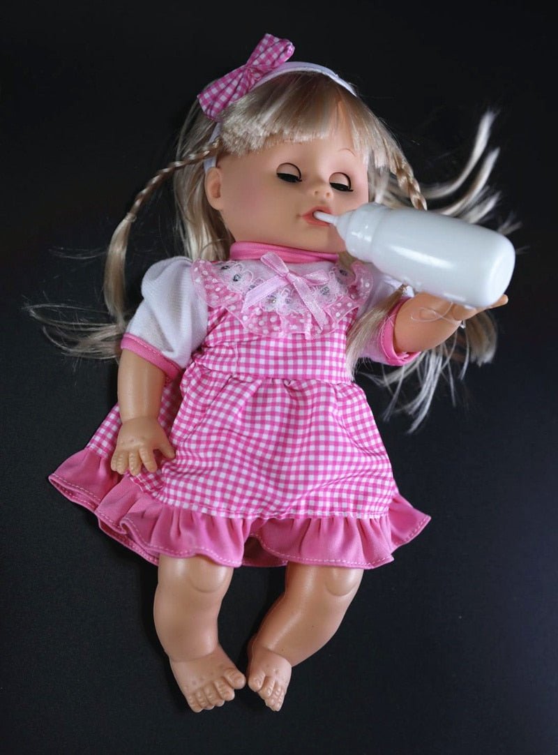 32cm Blinking, Feeding & Talking Baby Doll (Drinks & “Pees”)
