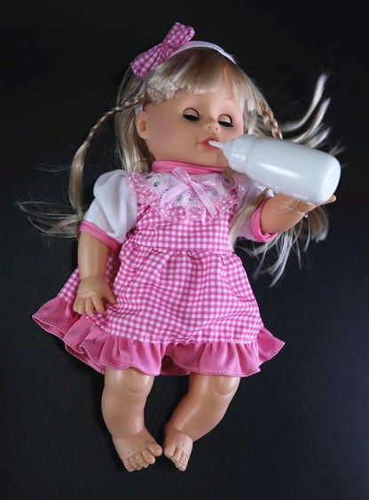 32cm Blinking, Feeding & Talking Baby Doll (Drinks & “Pees”)