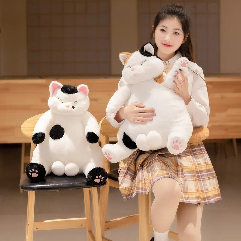 35cm Japanese Kawaii Plush Cat, Soft Stuffed Animal, Home Pillow