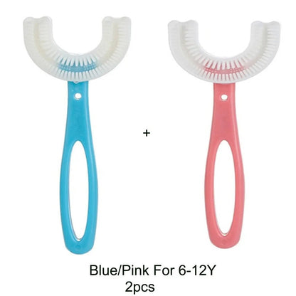 360-Degree U-Shaped Children's Toothbrush - Silicone Teeth Cleaner