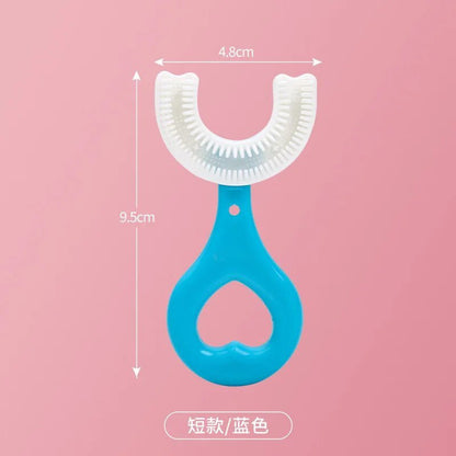 360-Degree U-Shaped Children's Toothbrush - Silicone Teeth Cleaner