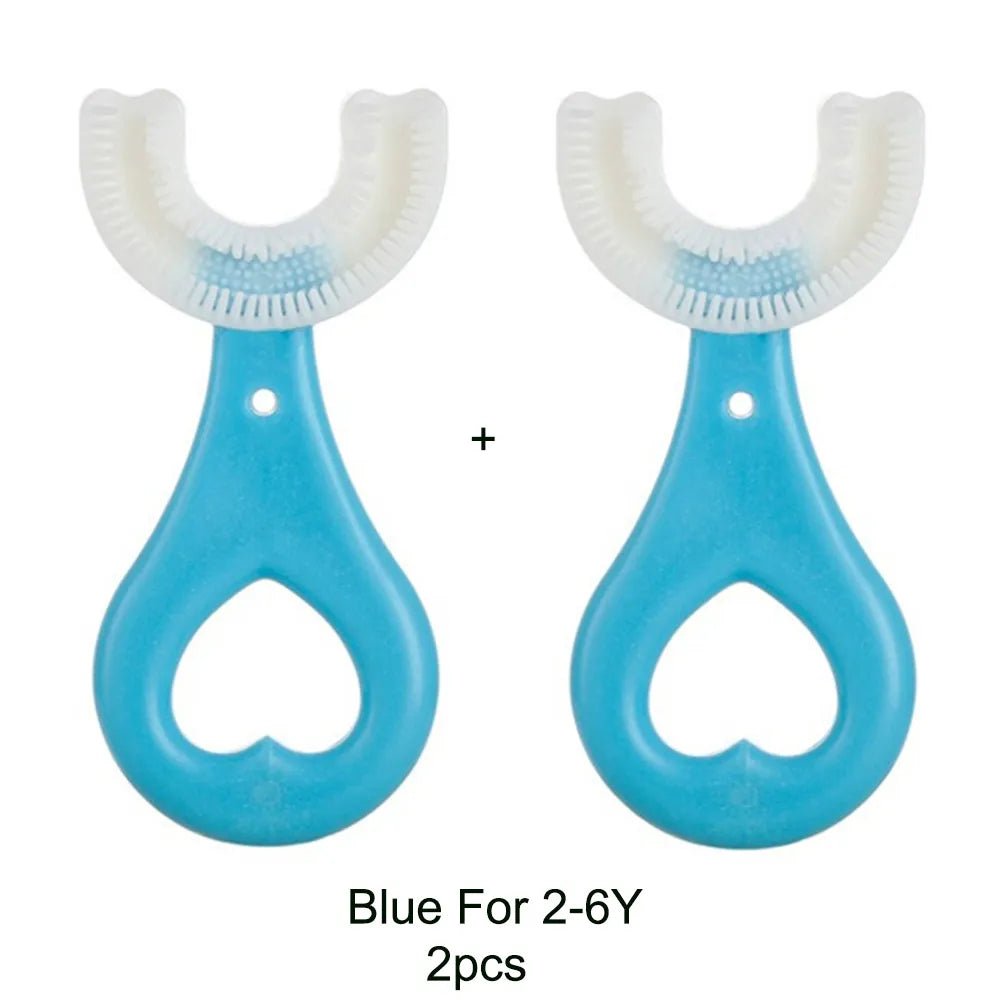 360-Degree U-Shaped Children's Toothbrush - Silicone Teeth Cleaner
