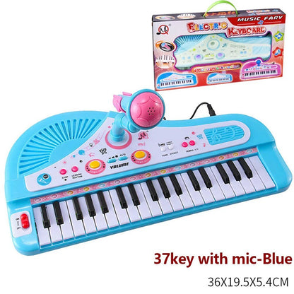 37-Key Kids' Electronic Keyboard Piano with Microphone