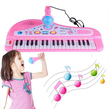 37-Key Kids' Electronic Keyboard Piano with Microphone