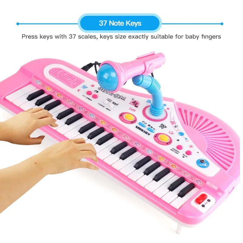 37-Key Kids' Electronic Keyboard Piano with Microphone