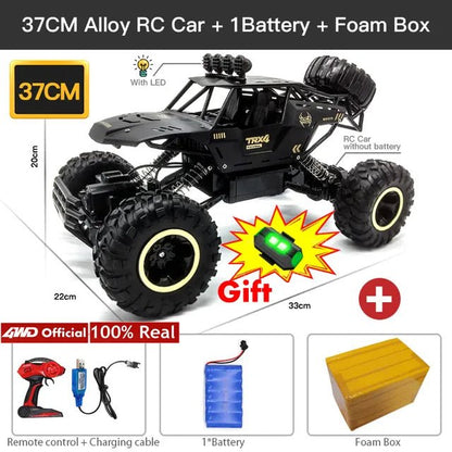 4WD RC Off-Road Buggy - LED Lights Racing Car for Kids