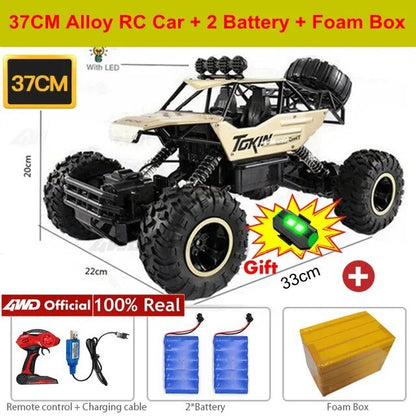 4WD RC Off-Road Buggy - LED Lights Racing Car for Kids
