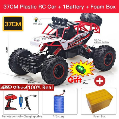 4WD RC Off-Road Buggy - LED Lights Racing Car for Kids