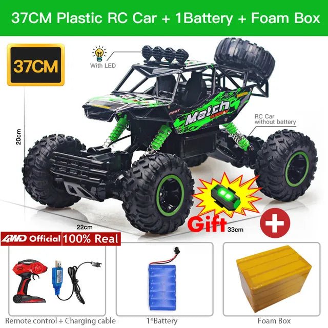4WD RC Off-Road Buggy - LED Lights Racing Car for Kids