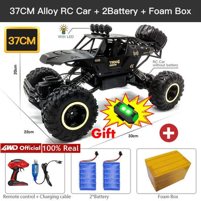 4WD RC Off-Road Buggy - LED Lights Racing Car for Kids