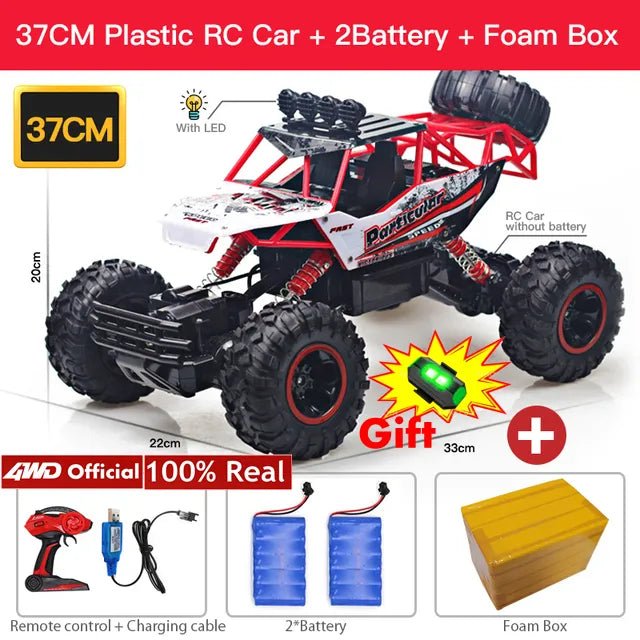4WD RC Off-Road Buggy - LED Lights Racing Car for Kids