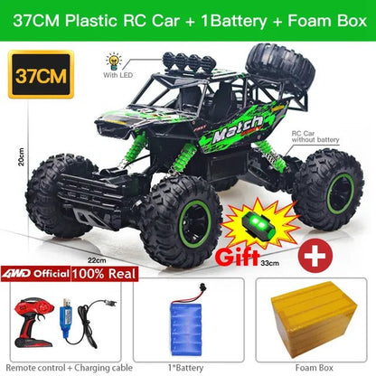 4WD RC Off-Road Buggy - LED Lights Racing Car for Kids