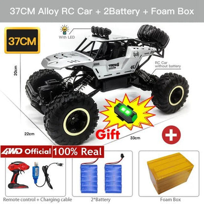4WD RC Off-Road Buggy - LED Lights Racing Car for Kids