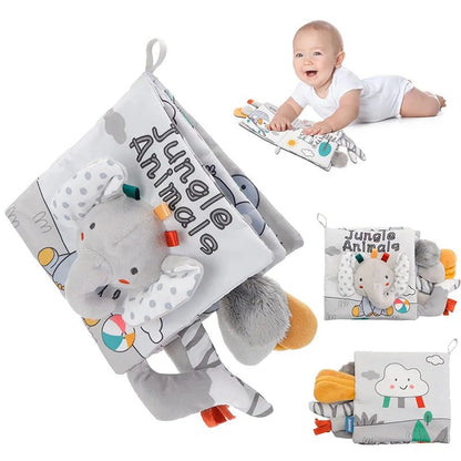 3D High Contrast Soft Cloth Baby Books - Sensory & Educational Toy, 0-12M