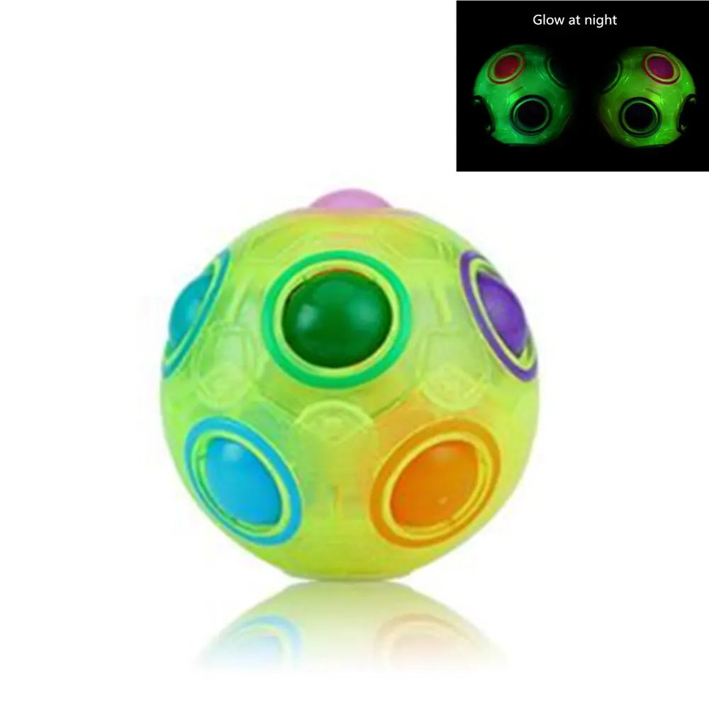 Rainbow Luminous Rainbow Ball Puzzle – 3D Fidget Football