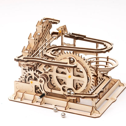 3D Marble Run Game Wooden Gear Drive Model Building Kits Toy for Children