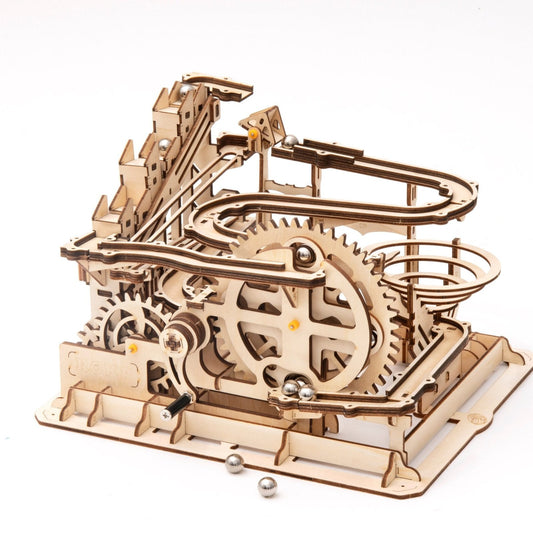 3D Marble Run Game Wooden Gear Drive Model Building Kits Toy for Children