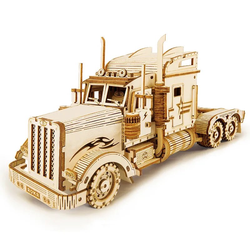 3D Wooden Puzzle Gear Model DIY Kit - Ages 14+ Cruiser Motorcycle Build