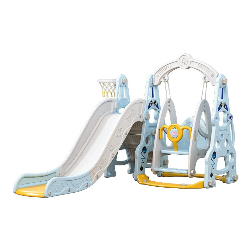 4-in-1 Indoor Playhouse Slide & Swing Set (PE) – YBC-TKR-007