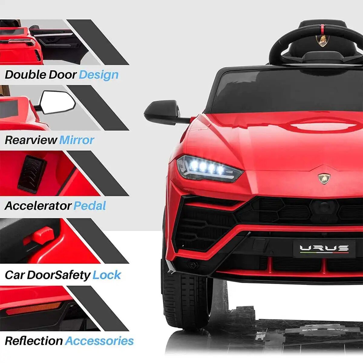 Kids' Electric Car with Remote - 4-Wheel LED & Music Ride-On