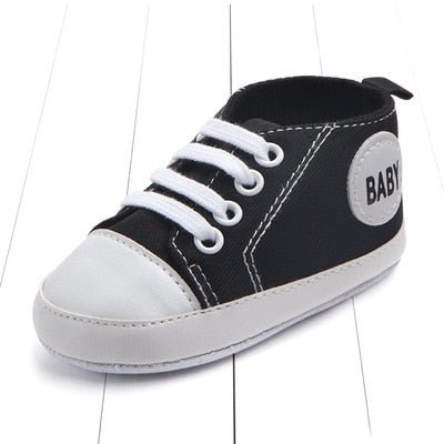 Classic Sports Baby Sneakers (Canvas, Cork Sole, 0–12M)
