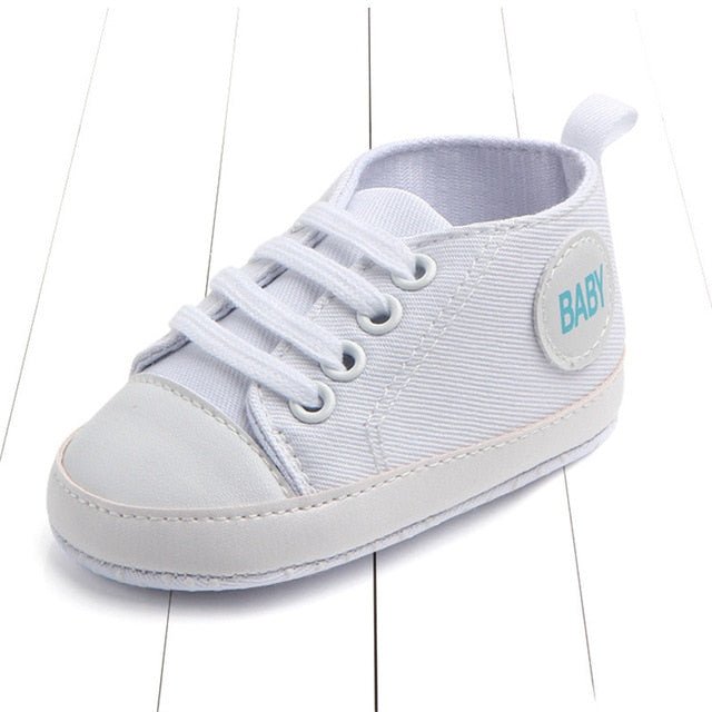 Classic Sports Baby Sneakers (Canvas, Cork Sole, 0–12M)