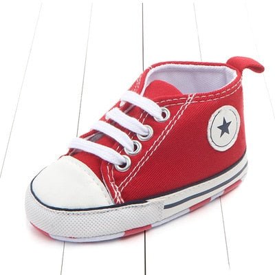 Classic Sports Baby Sneakers (Canvas, Cork Sole, 0–12M)