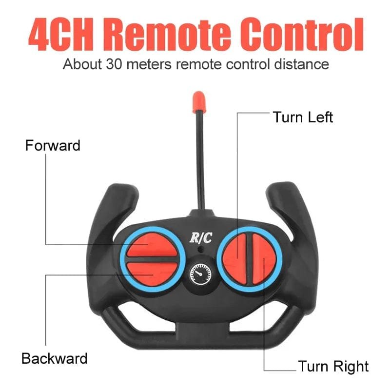 1/18 RC Sports Car with LED Light - 2.4G High-Speed Drift Toy