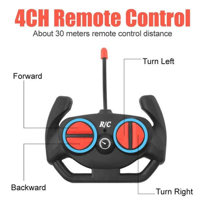 1/18 RC Sports Car with LED Light - 2.4G High-Speed Drift Toy
