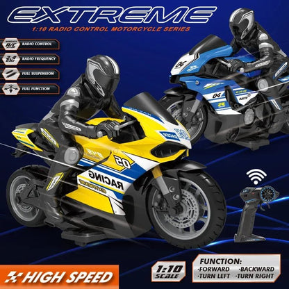1:10 Scale Ducati RC Motorcycle - 35M Range, 4CH Off-Road Toy