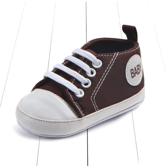 Classic Sports Baby Sneakers (Canvas, Cork Sole, 0–12M)