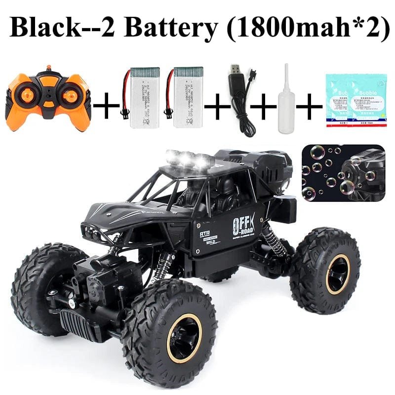Paisible 4WD RC Car with Bubble Machine - Rock Crawler Toy
