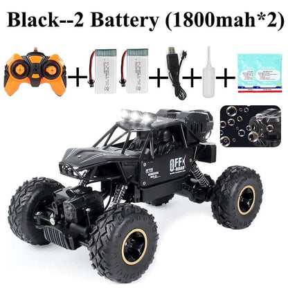 Paisible 4WD RC Car with Bubble Machine - Rock Crawler Toy