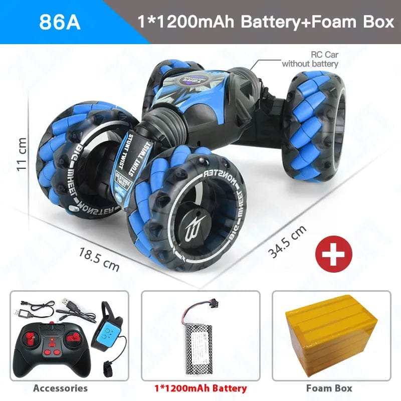 1:12/1:16 4WD RC Car with Radio, Gesture Control & Light, Kids Toy