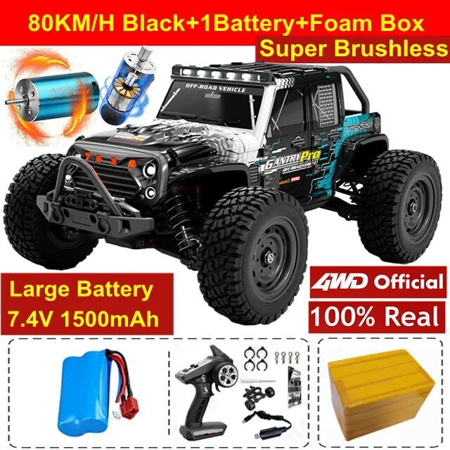 4WD RC Off-Road Drift Car - Super Brushless 50/80KM/h Toy