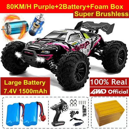 4WD RC Off-Road Drift Car - Super Brushless 50/80KM/h Toy