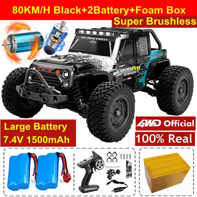 4WD RC Off-Road Drift Car - Super Brushless 50/80KM/h Toy