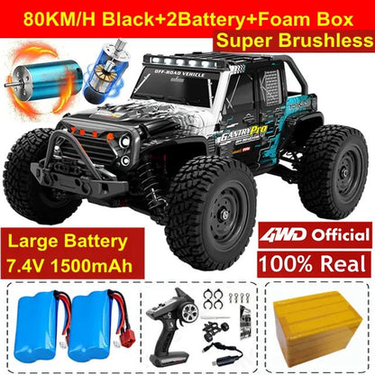 4WD RC Off-Road Drift Car - Super Brushless 50/80KM/h Toy