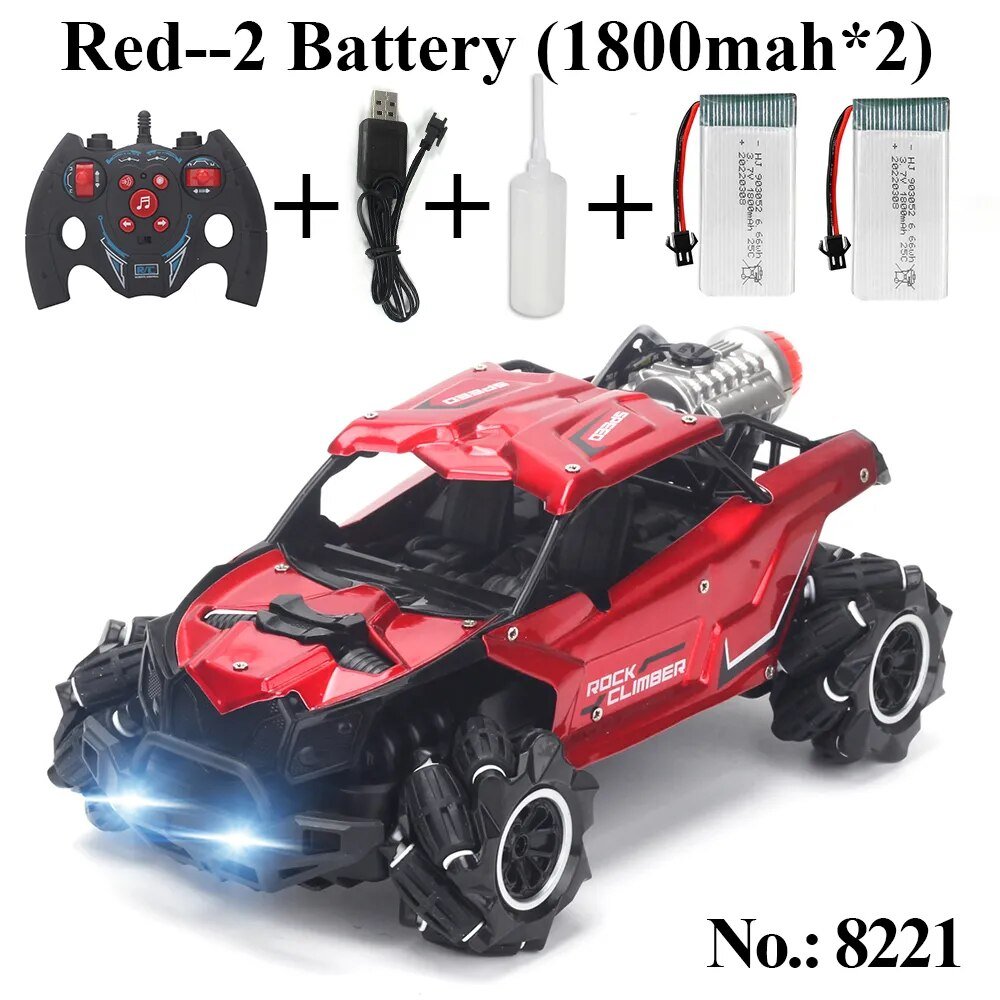 4WD Rock Crawler Drift RC Car, 2.4Ghz, Stunt Spray, for Boys