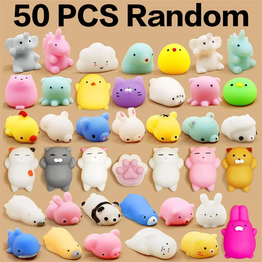 50-Piece Kawaii Mochi Squishy Toy Set