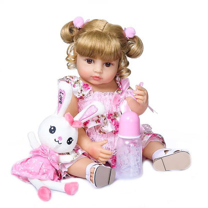 50CM Soft Silicone Reborn Toddler Doll - Sweet Face, Birthday/Christmas Gift