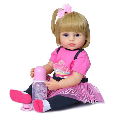 50CM Soft Silicone Reborn Toddler Doll - Sweet Face, Birthday/Christmas Gift