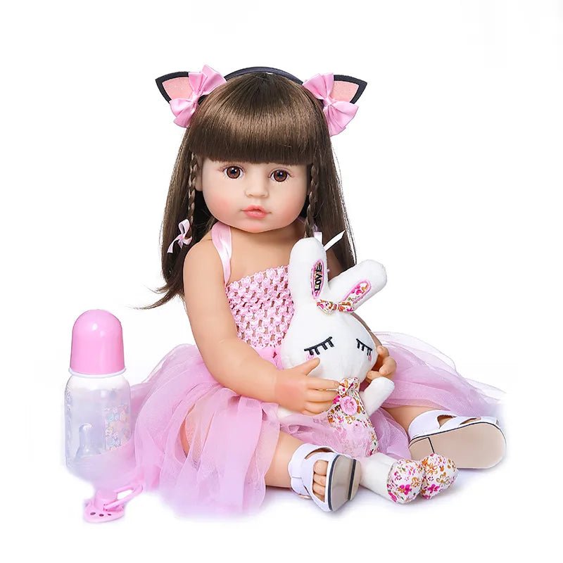 50CM Soft Silicone Reborn Toddler Doll - Sweet Face, Birthday/Christmas Gift